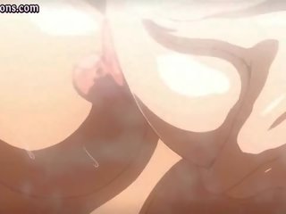 Dva prsatá anime babes výprask kohout