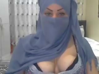 E lezetshme hijabi e dashura kamera kompjuterike shfaqje, falas e pisët film 1f