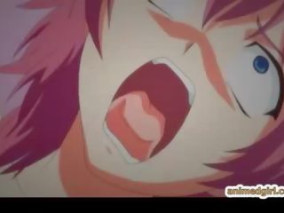 Busty hentai daughter hard fucked wetpussy by shemale anime in front of her friend